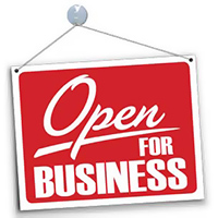 Open for Business!!